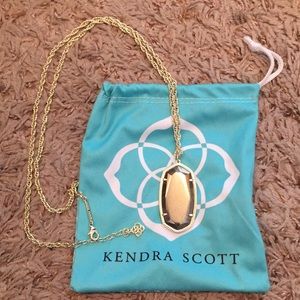 Kendra Scott Gold Bronze Stone Necklace